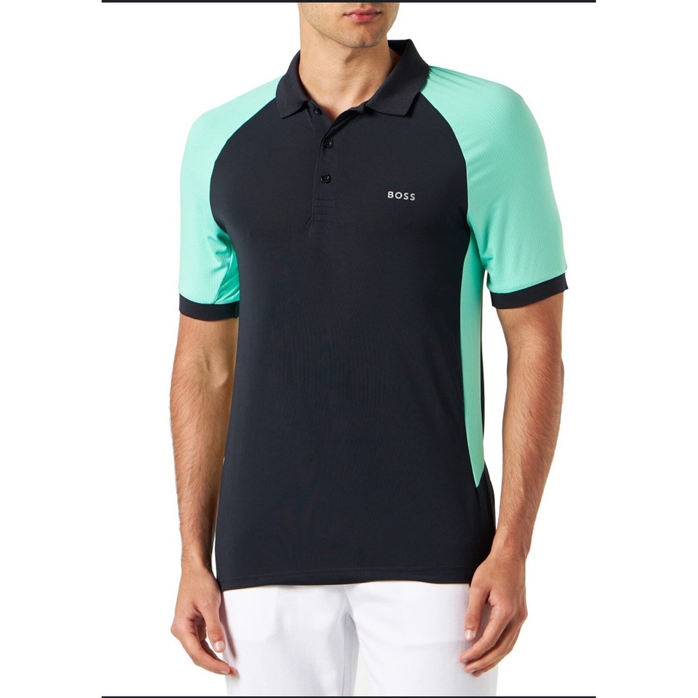 HUGO BOSS MENS POLO Paule Tech Raglan Sleeve Polo. NWT $128 Large